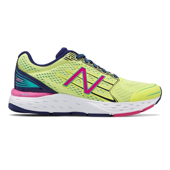 New Balance Women's W680V3 Running Shoe | Color: Yellow/Pink/Blue 🩷👟💛👟💙 - Picture 1 of 12